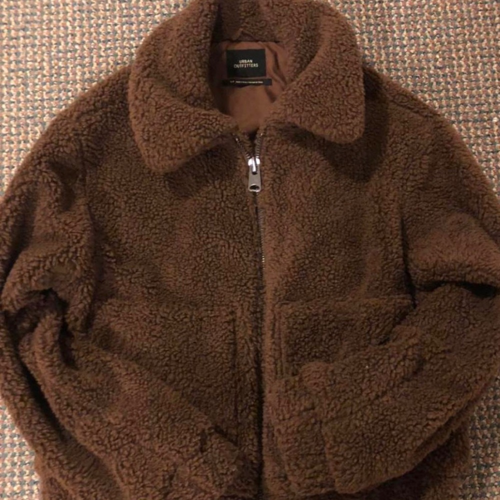 URBAN OUTFITTERS CHOCOLATE BROWN TEDDY JACKET
